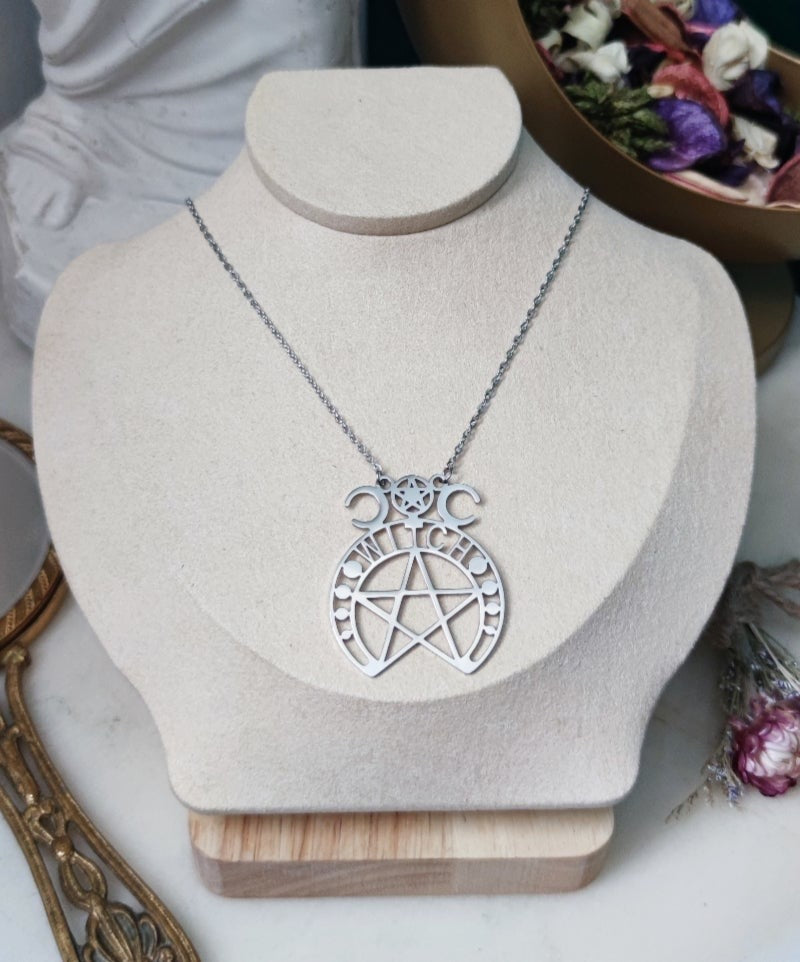 Witchy Pentagram Halskette