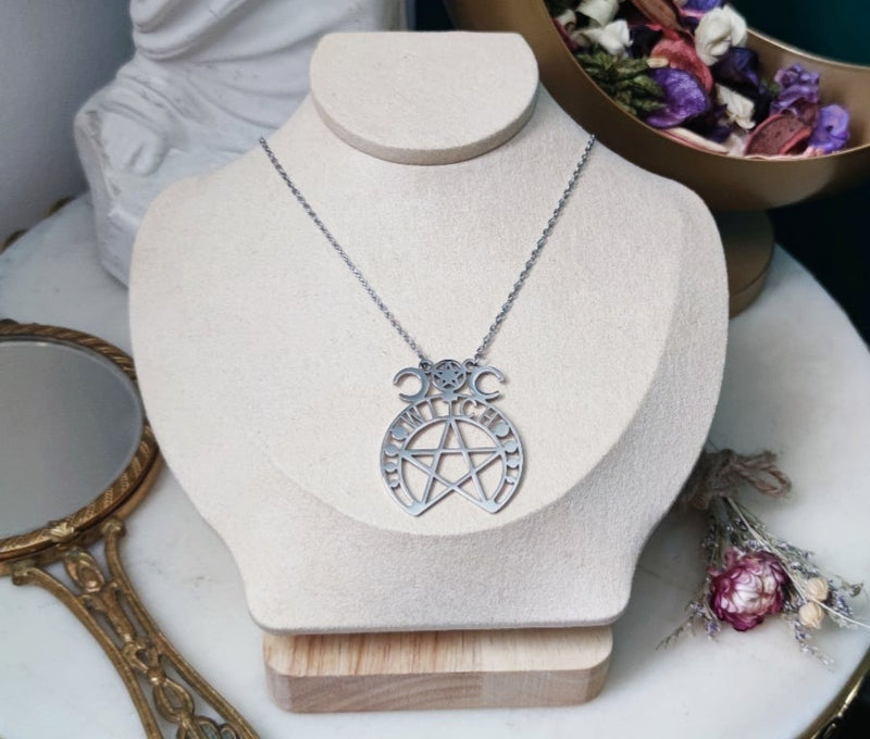 Witchy Pentagram Halskette