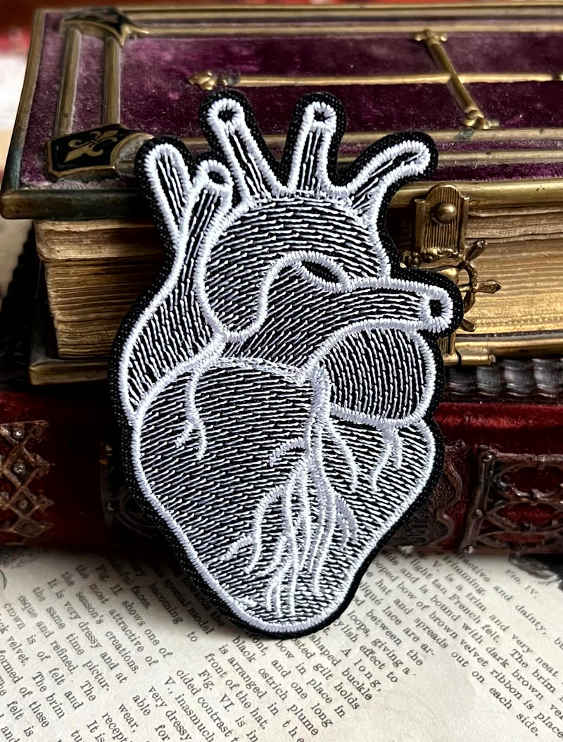 Anatomical Heart Silver Patch