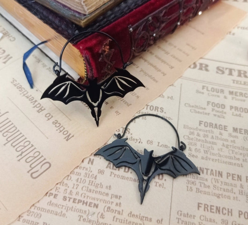 Fledermaus Ohrringe Schwarz