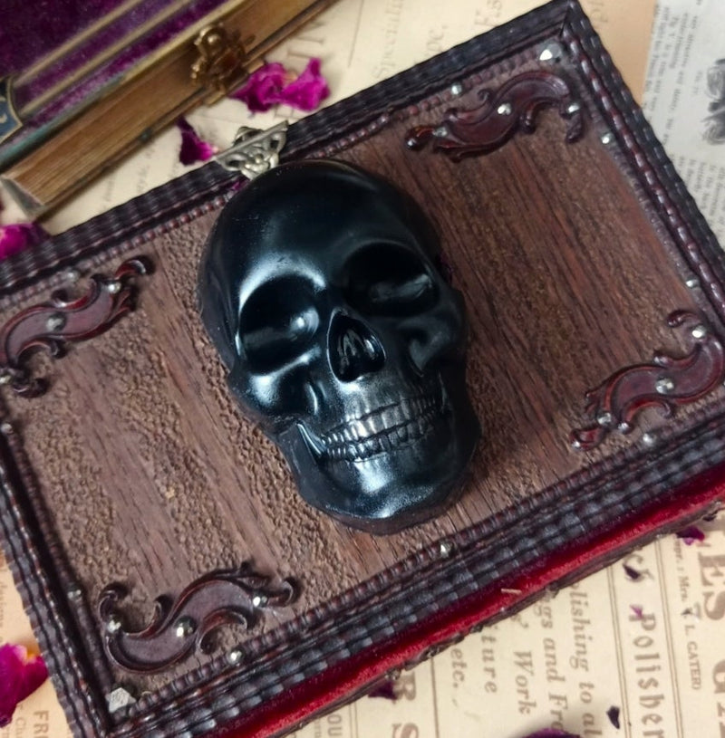 Totenkopf Seife Schwarz (Vegan)