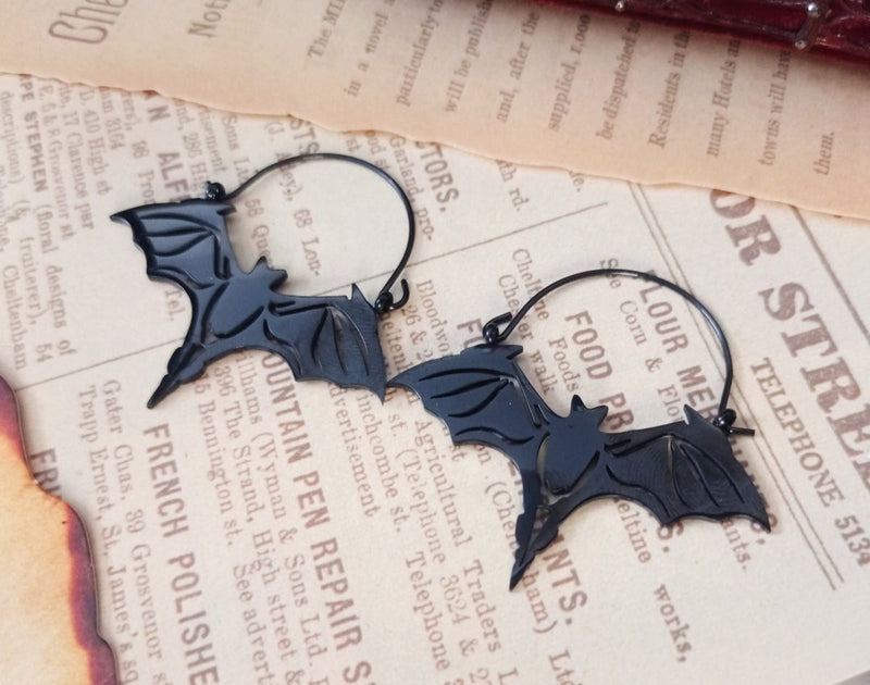 Fledermaus Ohrringe Schwarz