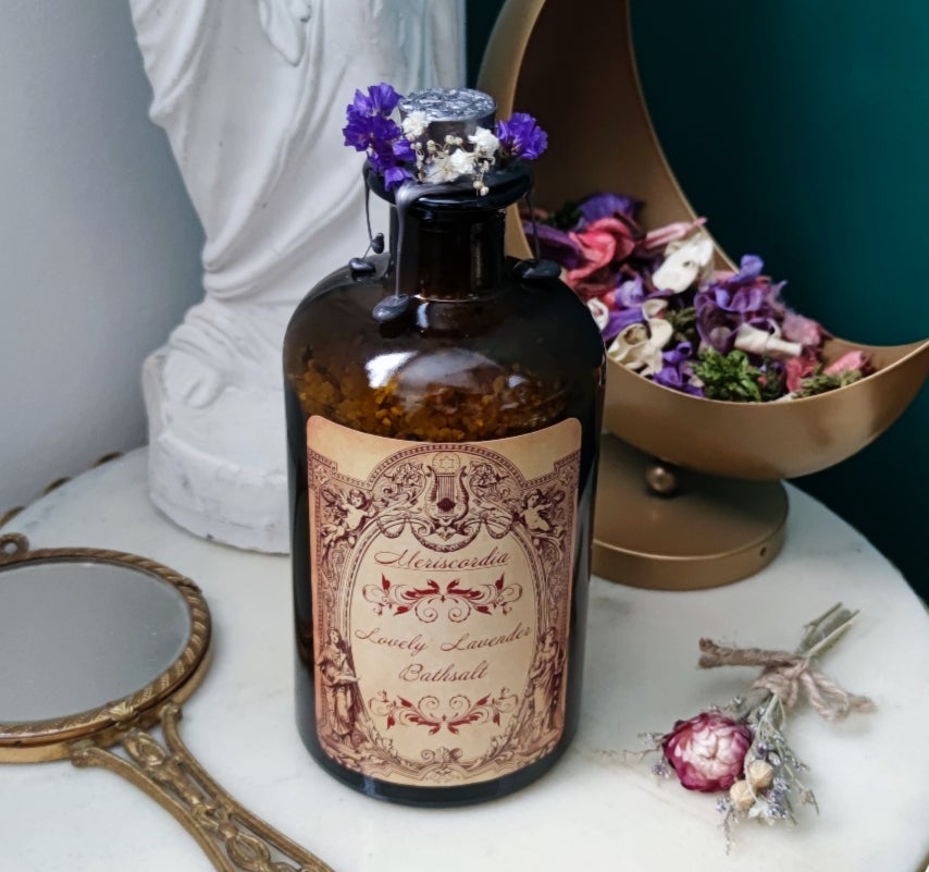 Badesalz mit Lavendelduft „Lovely Lavender“ Vegan (500ml–braun)