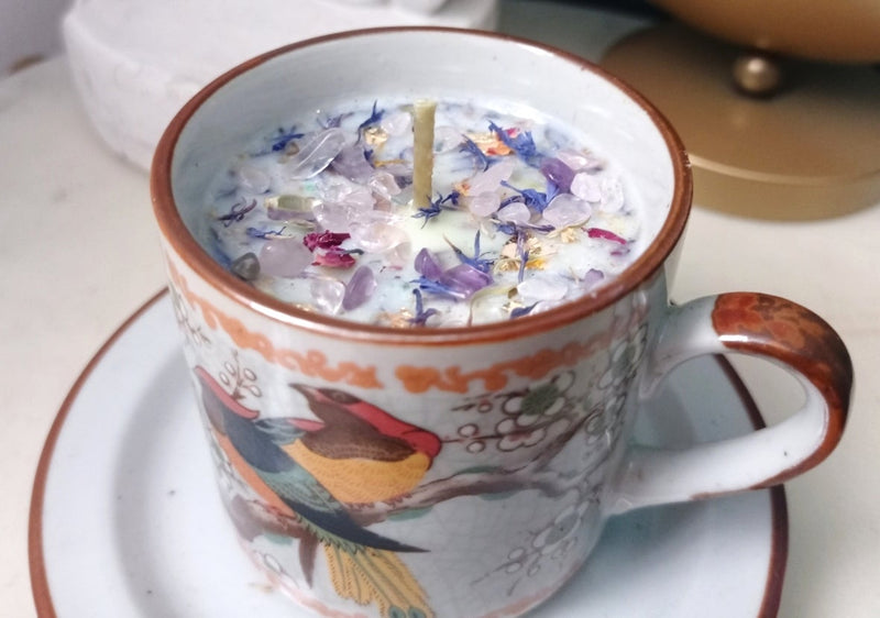 Flower Crystal Cup Candle
