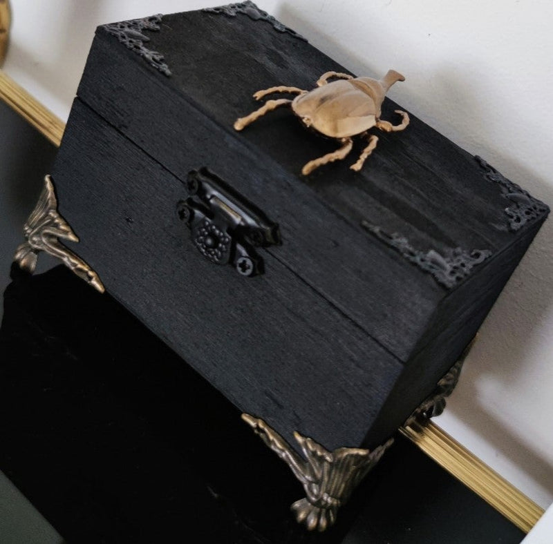 Goldene Käfer Box Klein