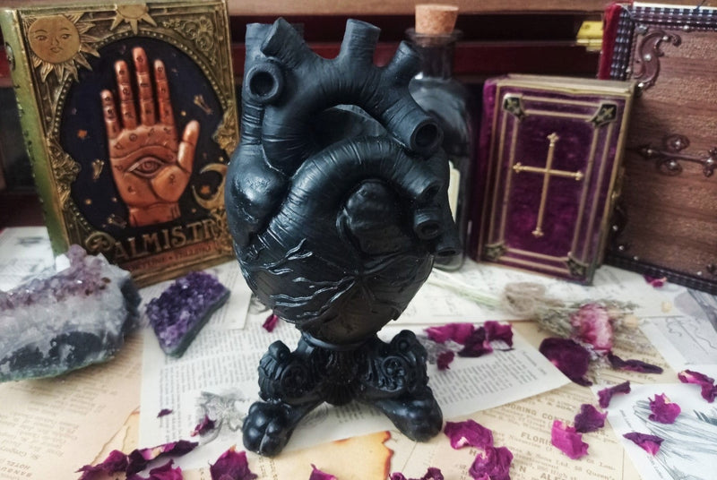 Vase Anatomisches Herz 'Bloody Valentine' (Schwarz)
