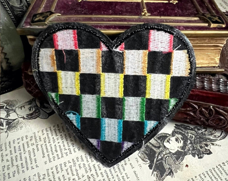 Rainbow Pixel Heart Iron On Patch – Love in Every Color