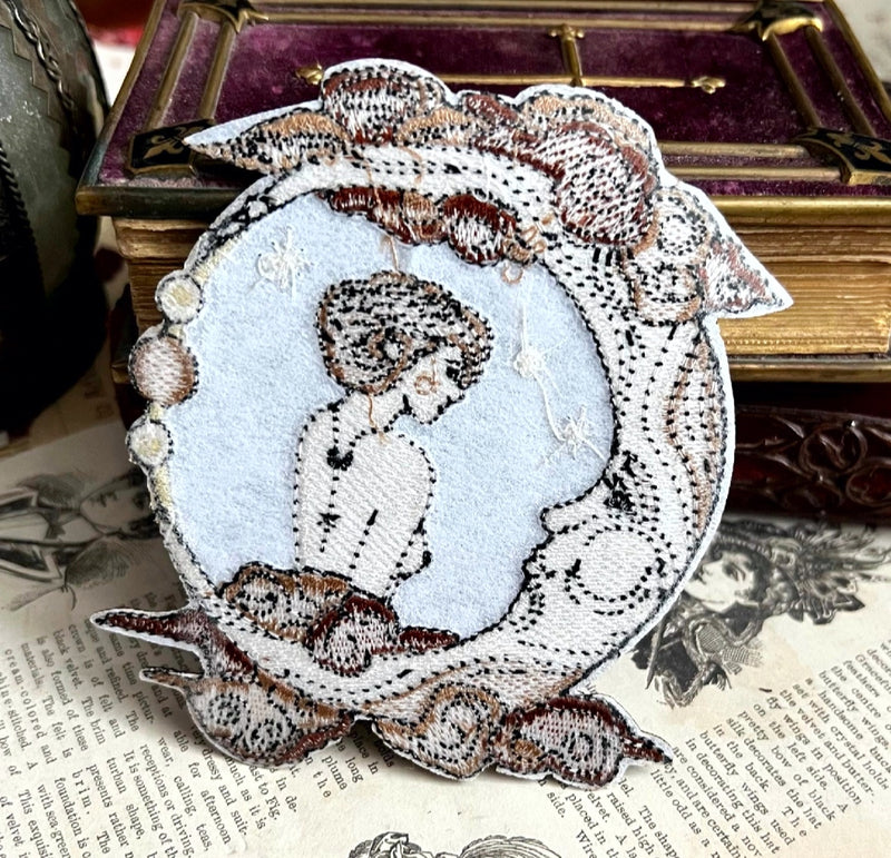 Mystic Celestial Moon Goddess Iron On Patch