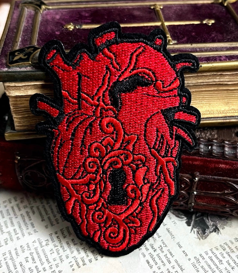 Mystic Locked Heart Iron On Patch – Keeper of Forbidden Secrets
