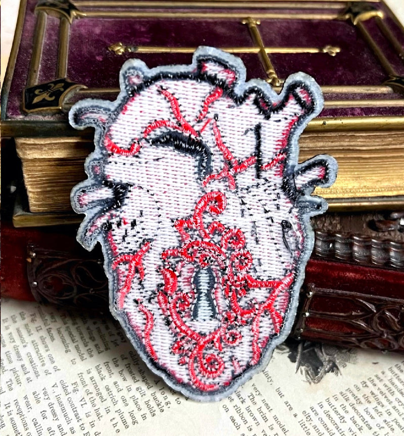 Mystic Locked Heart Iron On Patch – Keeper of Forbidden Secrets