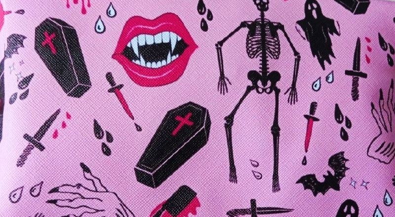 Pink Gothic Vampire Horror Halloween Theme Kosmetiktasche