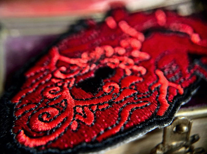 Mystic Locked Heart Iron On Patch – Keeper of Forbidden Secrets