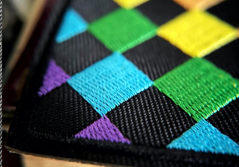 Rainbow Pixel Heart Iron On Patch – Love in Every Color