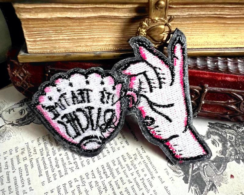 Teatime Bitch Iron On Patch – Witch’s Afternoon Tea Statement