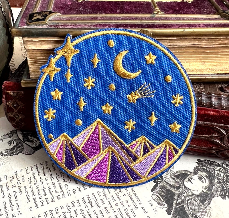 Mountain Scenery At Night Patch