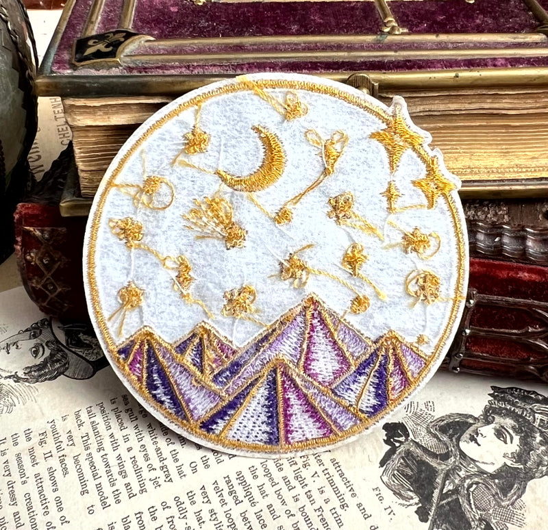 Mountain Scenery At Night Patch