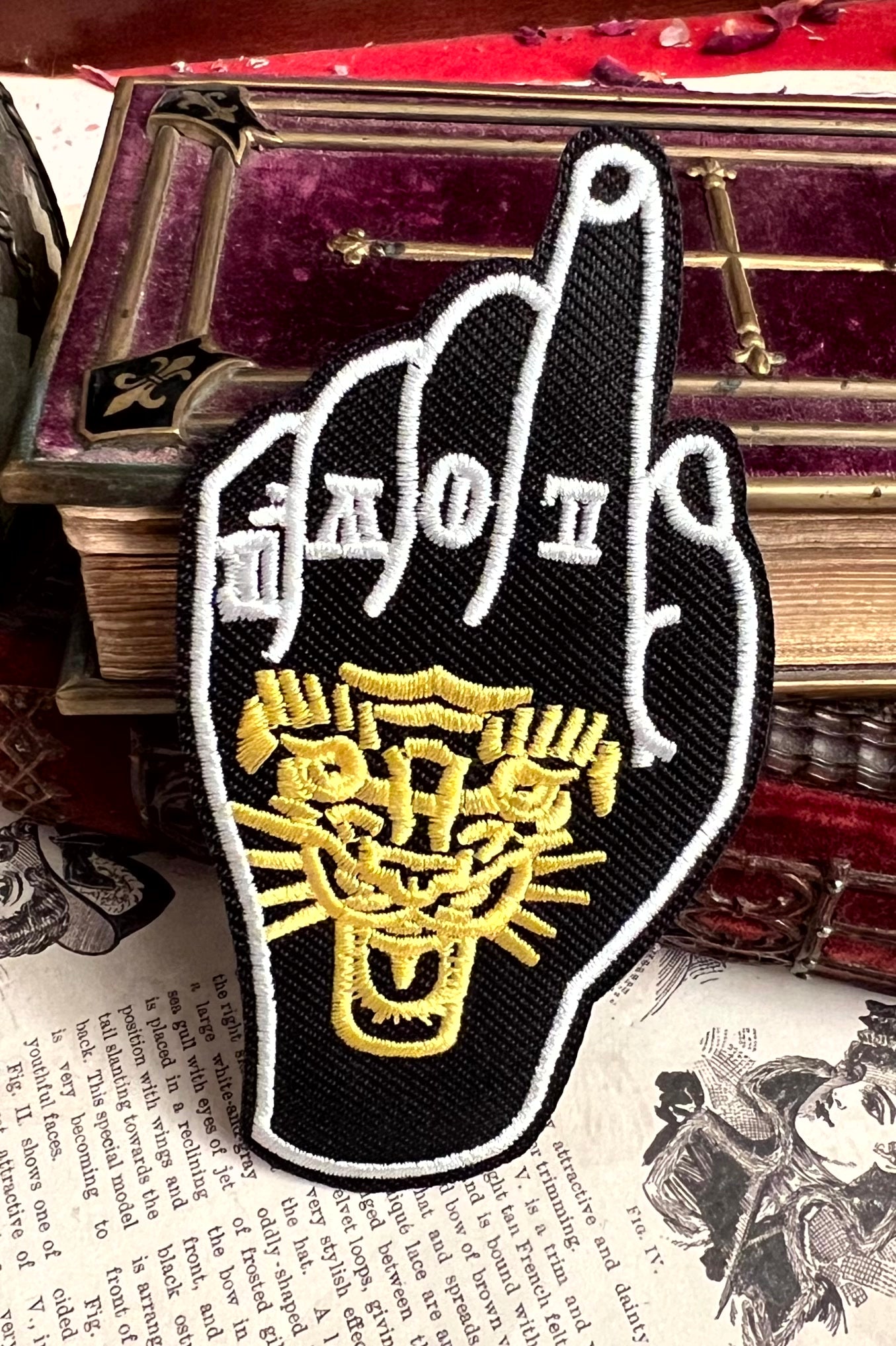 Neo Traditional Tiger Hand "LOVE" Patch