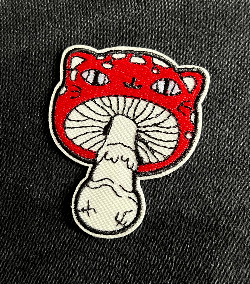Cute Poisonous Cat-Mushroom Patch
