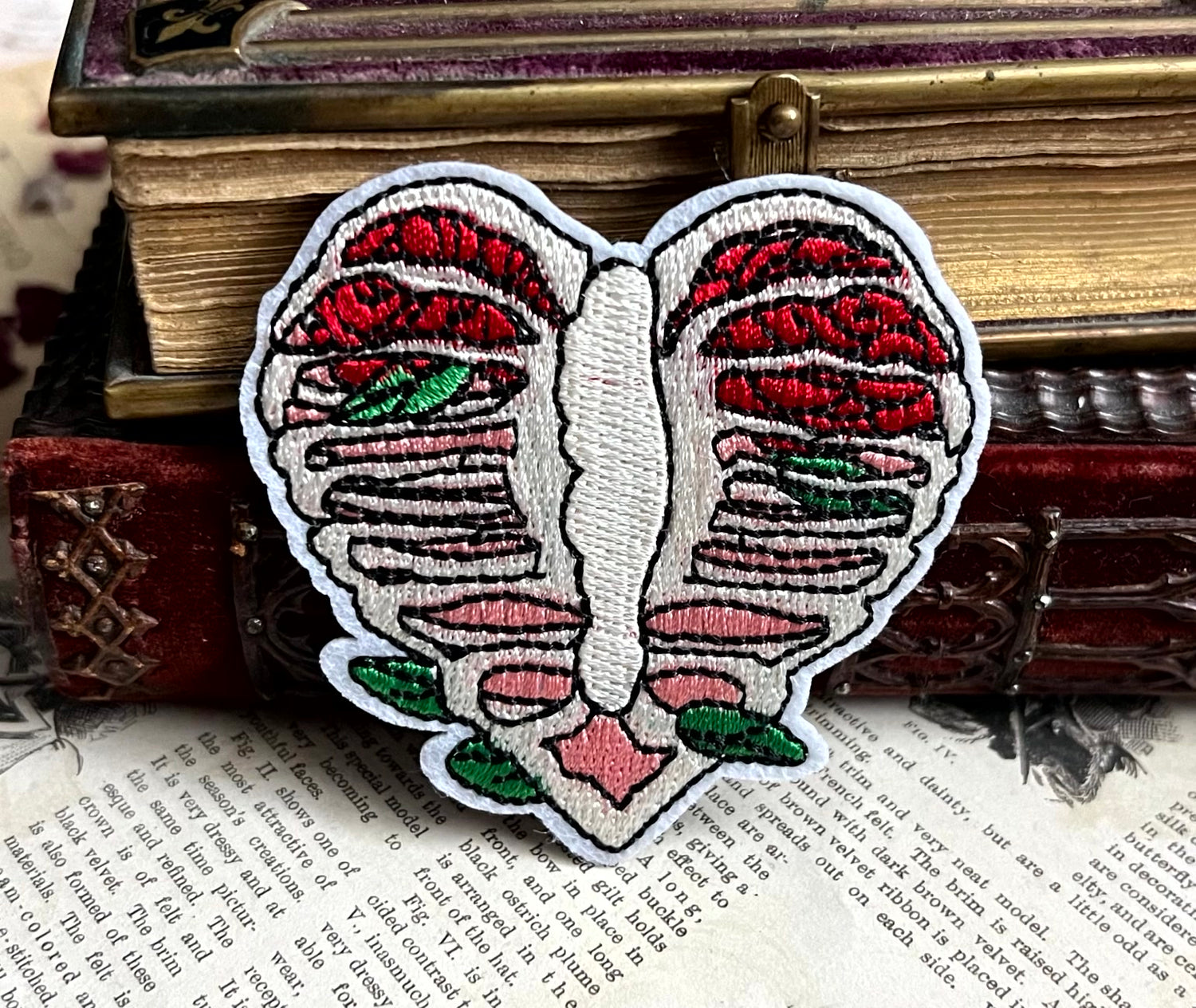 Ribcage Flower Heart Patch