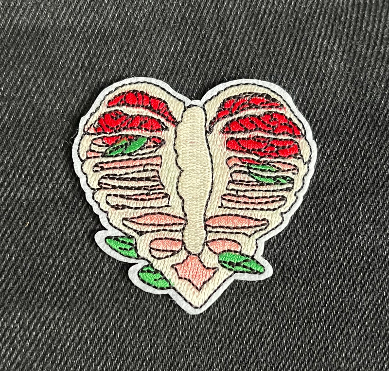 Ribcage Flower Heart Patch