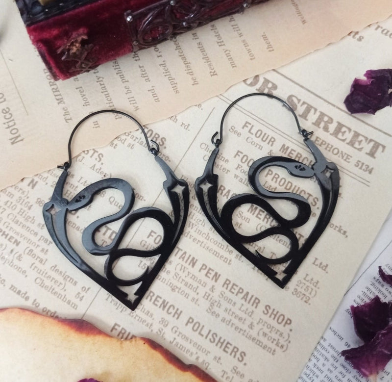 Snake Ohrringe Schwarz