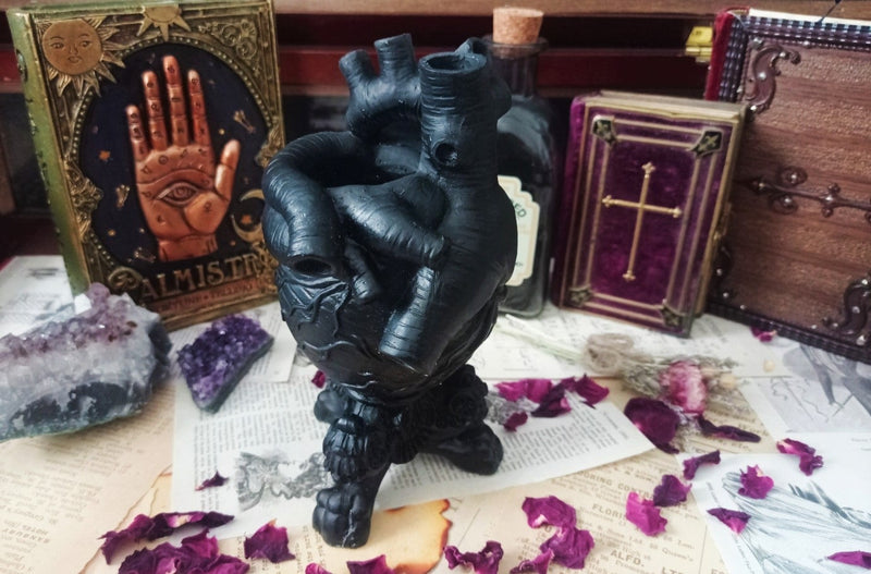 Vase Anatomisches Herz 'Bloody Valentine' (Schwarz)