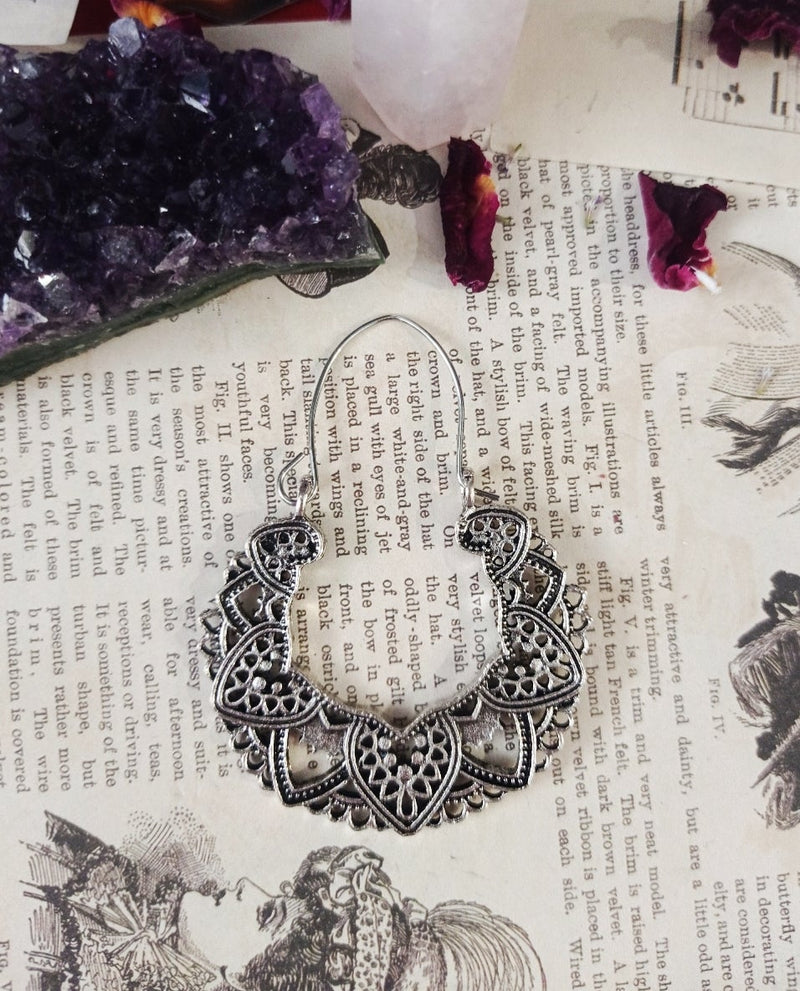 Mandala Ohrringe Halbrund